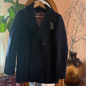 Ted Baker Men's Navy Peacoat